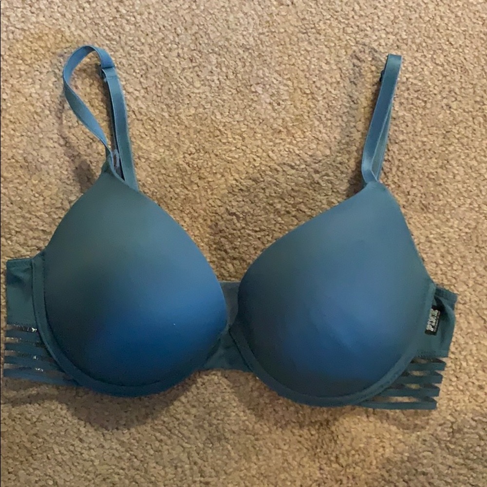 Pink Teal Wear Everywhere push-up bra 32D